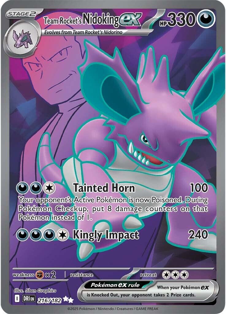 Team Rocket's Nidoking ex #216/182