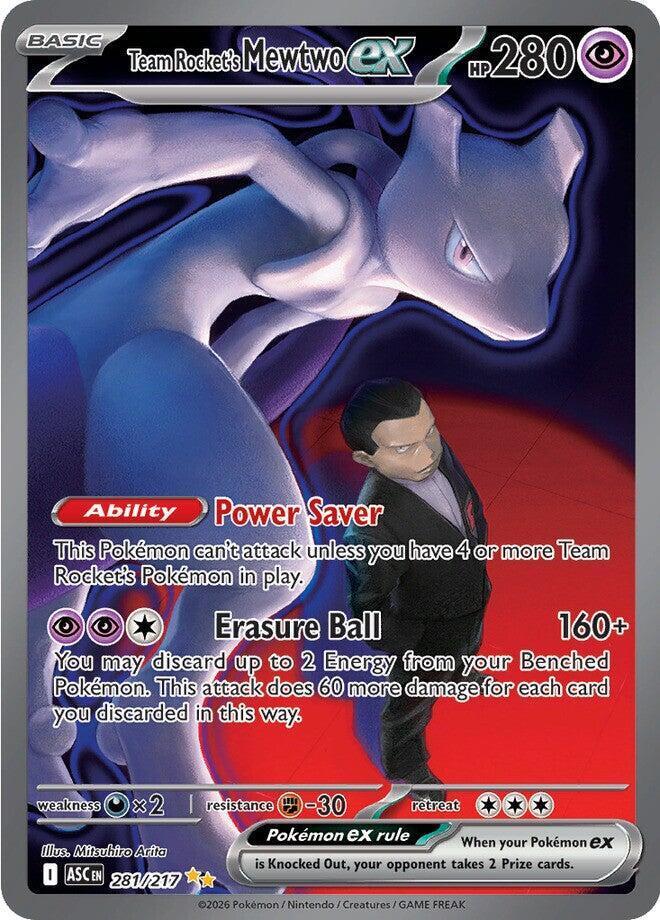 Team Rocket's Mewtwo Ex #281/217 Ascended Heroes