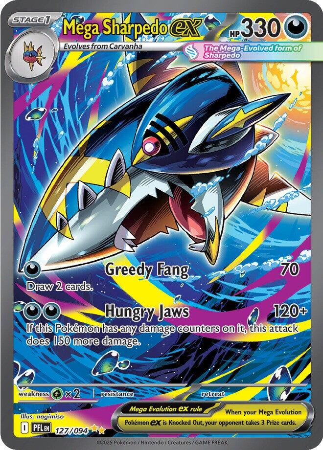 Mega Sharpedo ex #127/094 Phantasmal Flames