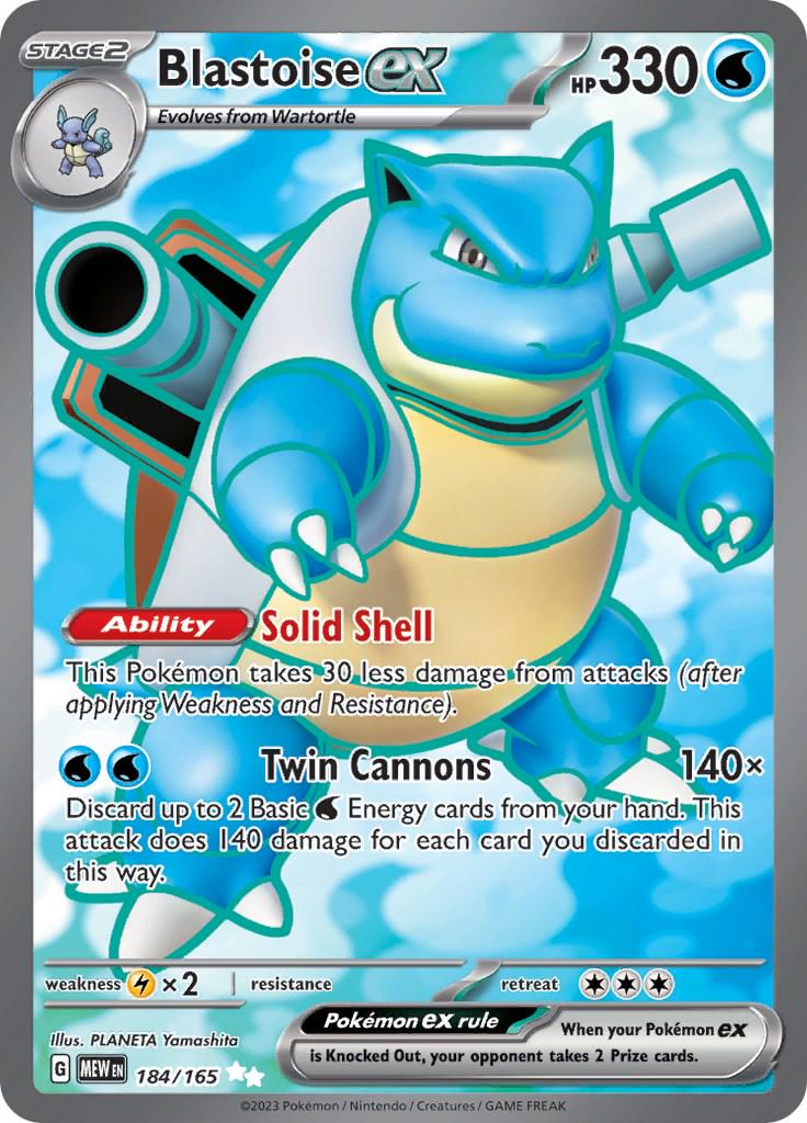 Blastoise ex #184/165