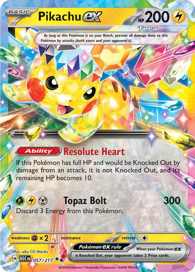 Pikachu ex #57/217 Ascended Heroes