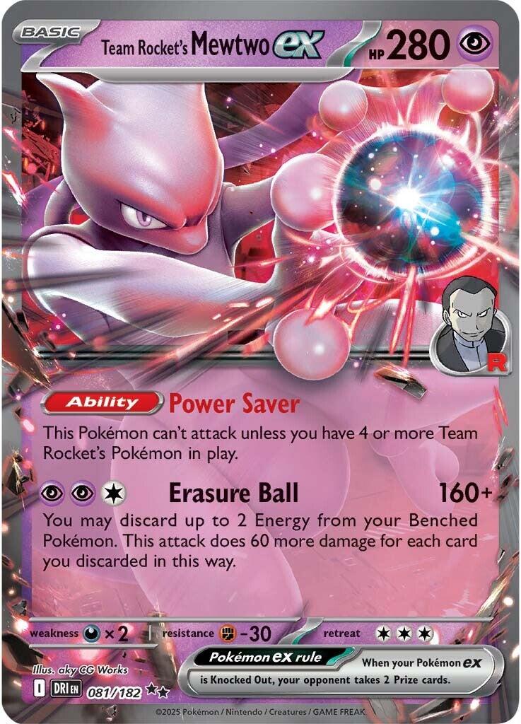 Team Rocket's Mewtwo Ex #81/182