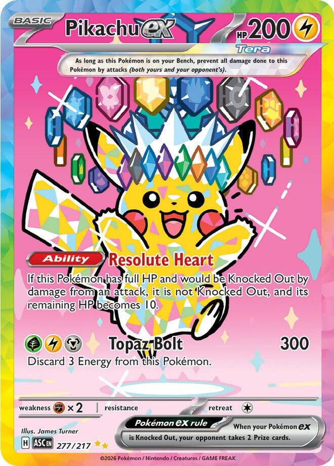 Pikachu ex #277/217 Ascended Heroes
