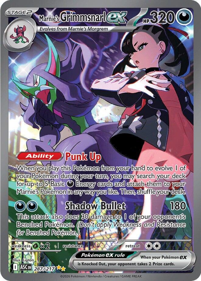 Marnie's Grimmsnarl ex #287/217 Ascended Heroes