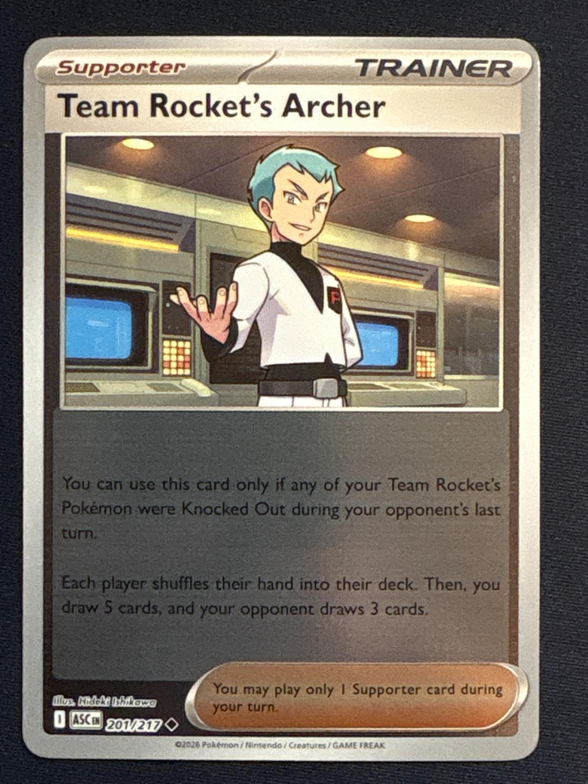 Team Rocket's Archer [Reverse Holo] #201/217 Ascended Heroes