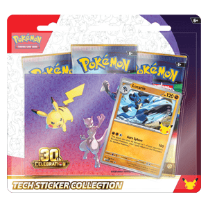Pokémon 30th Celebration Lucario Tech Sticker Collection – Ön Sipariş